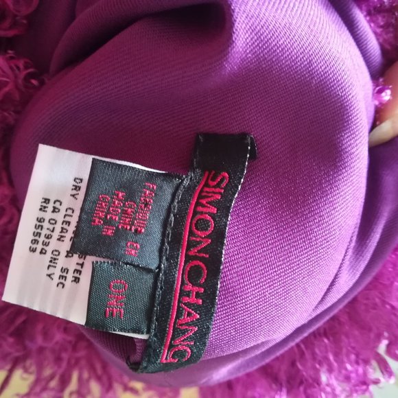 Simon Chang Faux Mongolian fur Shoulder bag - Picture 2 of 4